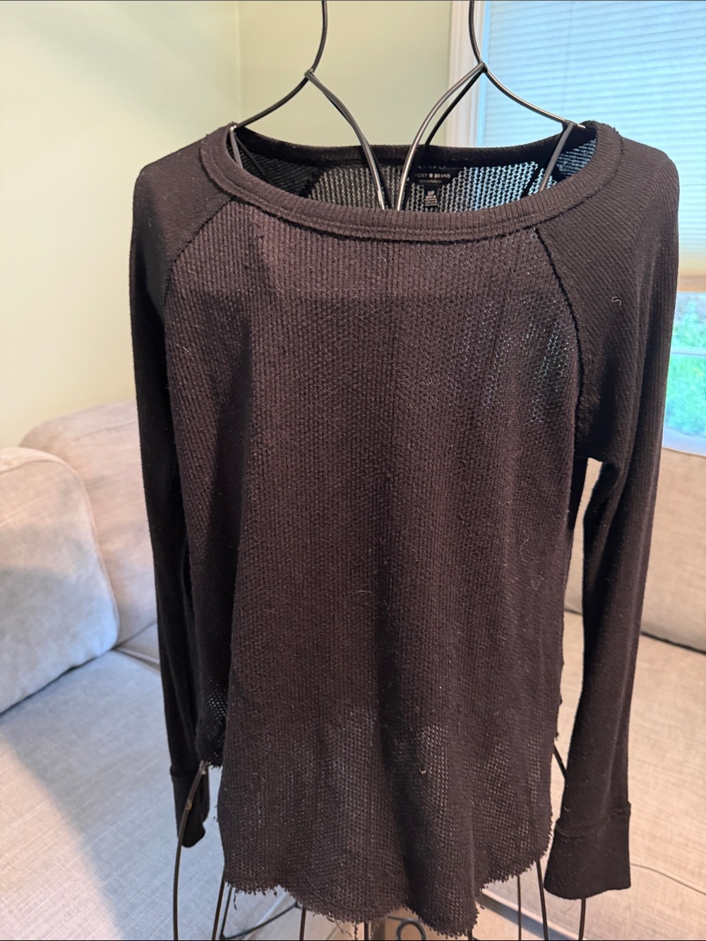 Lucky Brand Black Lightweight Long-Sleeve Knit Jersey